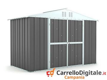 Box giardino lamiera zincata 327x155 grigio scuro