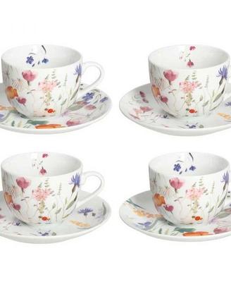 set 4 tazze cappuccino con piatto andrea fontebass