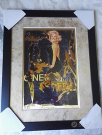 Quadro mimmo rotella su lastra metallica-marylin