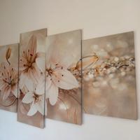 Quadro floreale 5 pannelli, 200x100 cm