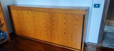 letto estraibile in legno pino