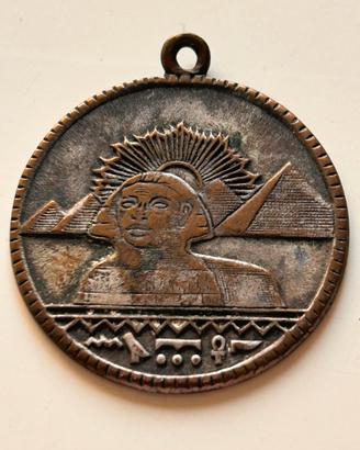 Medaglia Gettone Portafortuna Egizio d'Epoca