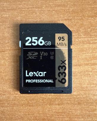 Lexar scheda SD XC 256 GB gold 633x 95 mb/s