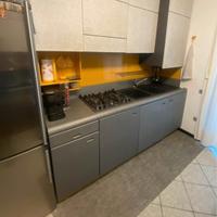 Cucina liniare su due lati con electrodomestici 