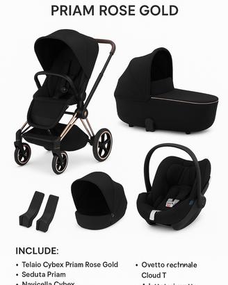 Cybex - Collezione Platinum: Trio Priam Rose Gold