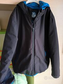 giacca invernale con cappuccio blu, North Sails