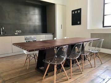 Tavolo design stile industriale corten