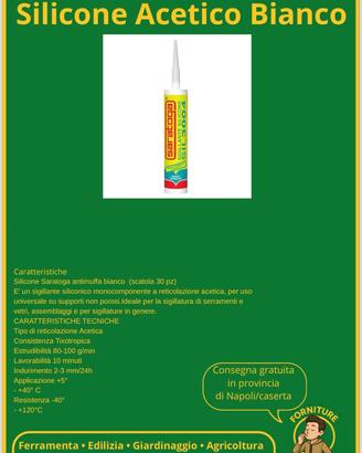 30 cartucce di silicone acetico bianco