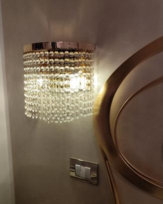 Lampadario in cristallo + 2 applique coordinate