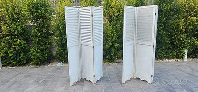 2 separè in legno bianco