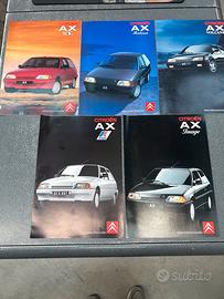 Lotto 5 cataloghi Citroen AX serie lersonnalisee
