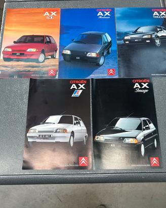 Lotto 5 cataloghi Citroen AX serie lersonnalisee