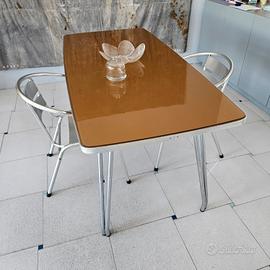 tavolo piano in  vetro vintage originale 