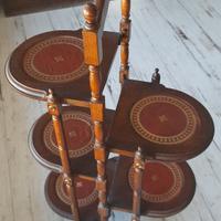 Arr Vintage Etagere in legno e pelle 