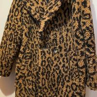 Cappotto teddy tre/quarti maculato