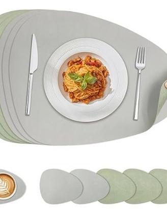 6 tovagliette  nuove KitchenBoss verdi e grigie