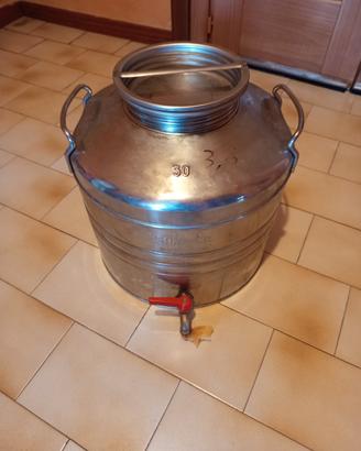 Fusto in acciaio inox  30 litri  per olio/vino 