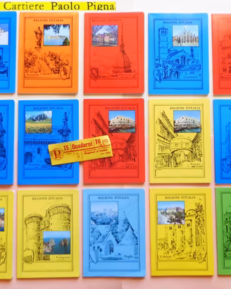 📚 QUADERNI REGIONI Italia Vintage 80 Pigna OTTIMI