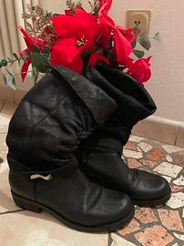 Stivali donna neri di pelle