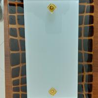 Applique in vetro con decoro tartarugato