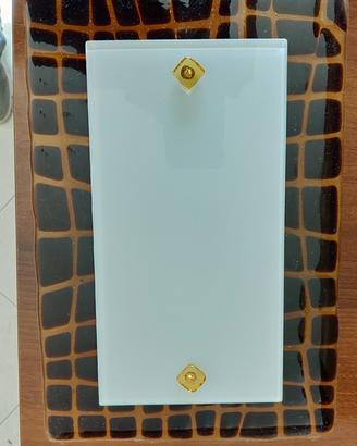 Applique in vetro con decoro tartarugato