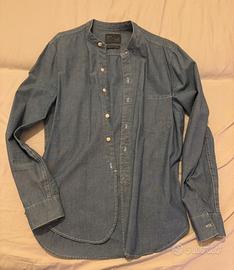 Camicia Zara uomo denim regular fit collo coreana