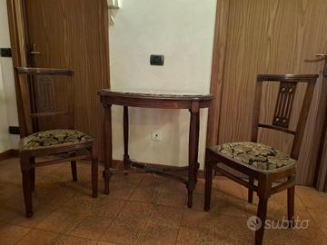 Tavolo in legno con sedie fino 800