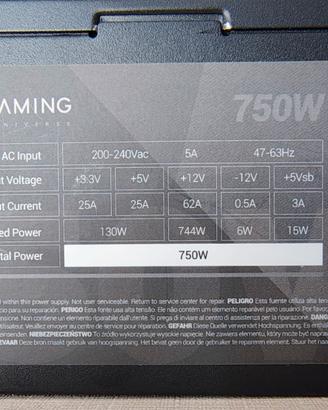 Alimentatore ATX da 750W Mars Gaming MPB750