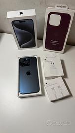 iPhone 15 Pro, Blue Titanium, 256GB
