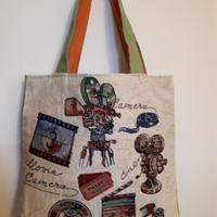 Borsa fatta a mano con disegni cinema