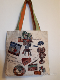 Borsa fatta a mano con disegni cinema