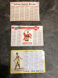 Calendari tascabili d’epoca annate 1951/56/58