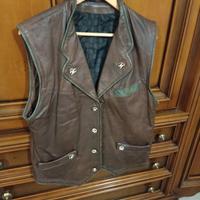 Giubbotto smanicato in pelle da uomo