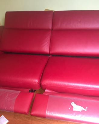 Divani by Natuzzi elettrico doppia pelle 3/4 posti