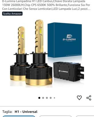 Lampadine Led H1 D-Lumina 130w 26000 lumen 6500k
