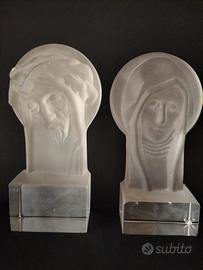 SCULTURE IN VETRO, VIRGINE MARIA E CRISTO
