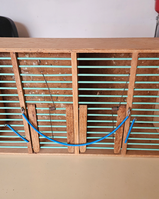 Trasportino legno uccellini canarini cocorite