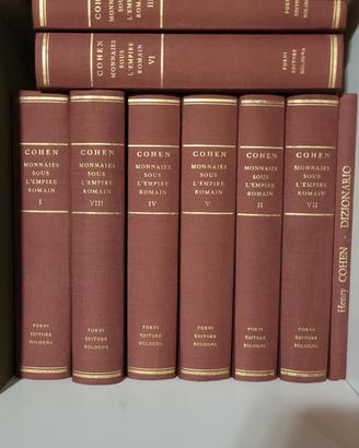 Serie di 8 volumi di Cohen sulle monete Romane