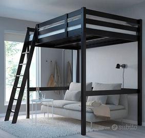 Letto a soppalco con materasso