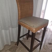 Sgabelli in rattan
