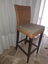 Sgabelli in rattan