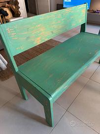 Panca contenitore in legno di abete