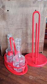 set sale pepe con portarotolo rosso