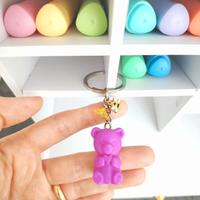 portachiavi con orsetto in Stampa 3d magenta