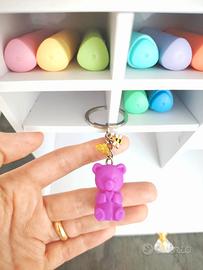 portachiavi con orsetto in Stampa 3d magenta