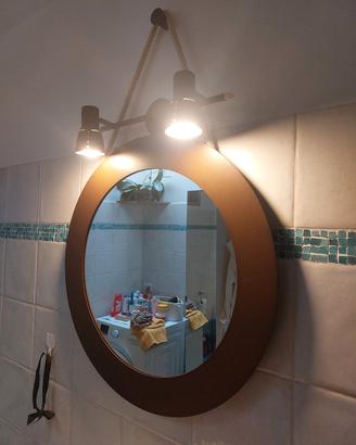 specchio bagno rotondo + luci