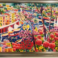 Serigrafia Faccincani con autentica e cornice