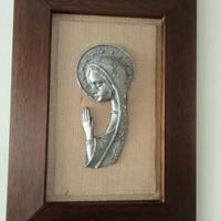Quadro Madonna  in peltro 