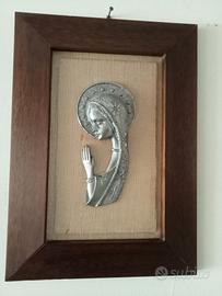 Quadro Madonna  in peltro 