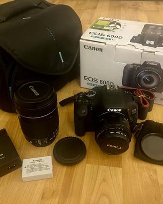 Canon EOS 600D - Solo 7257 scatti + 2 Lenti